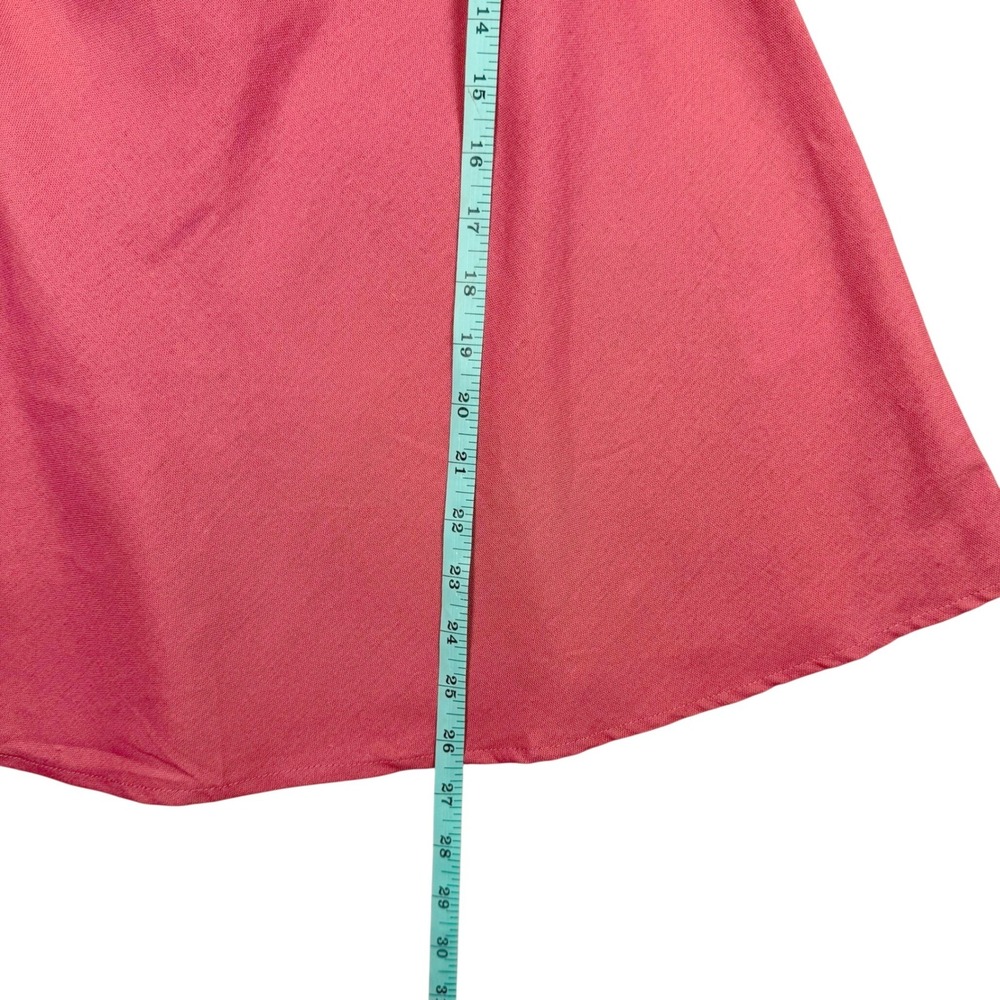 Linen Blend Twist Front Strapless Mini Summer Dress L Mi Ami Coquette Sweetheart - Picture 3 of 7